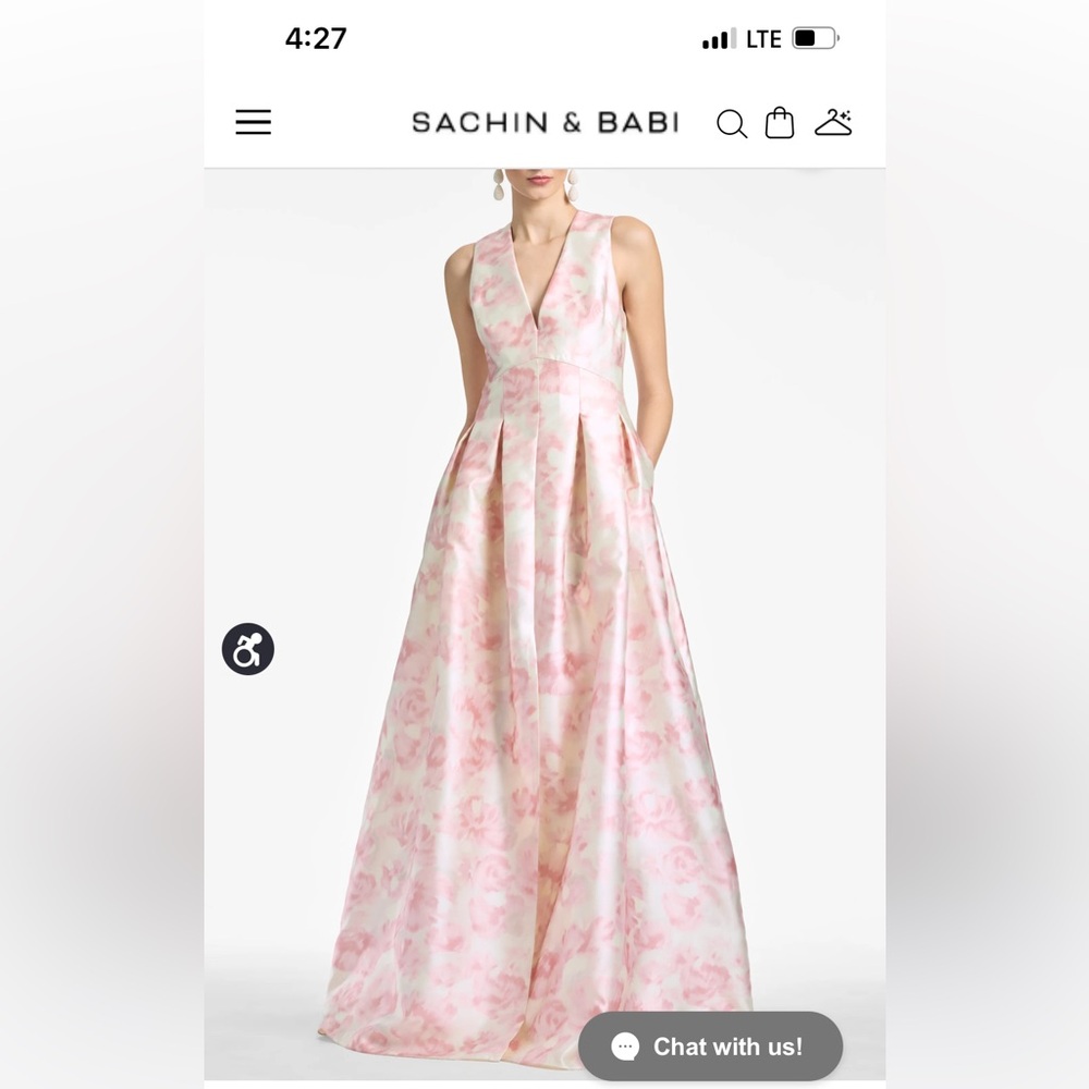 Sachin and Babi pink and white dress